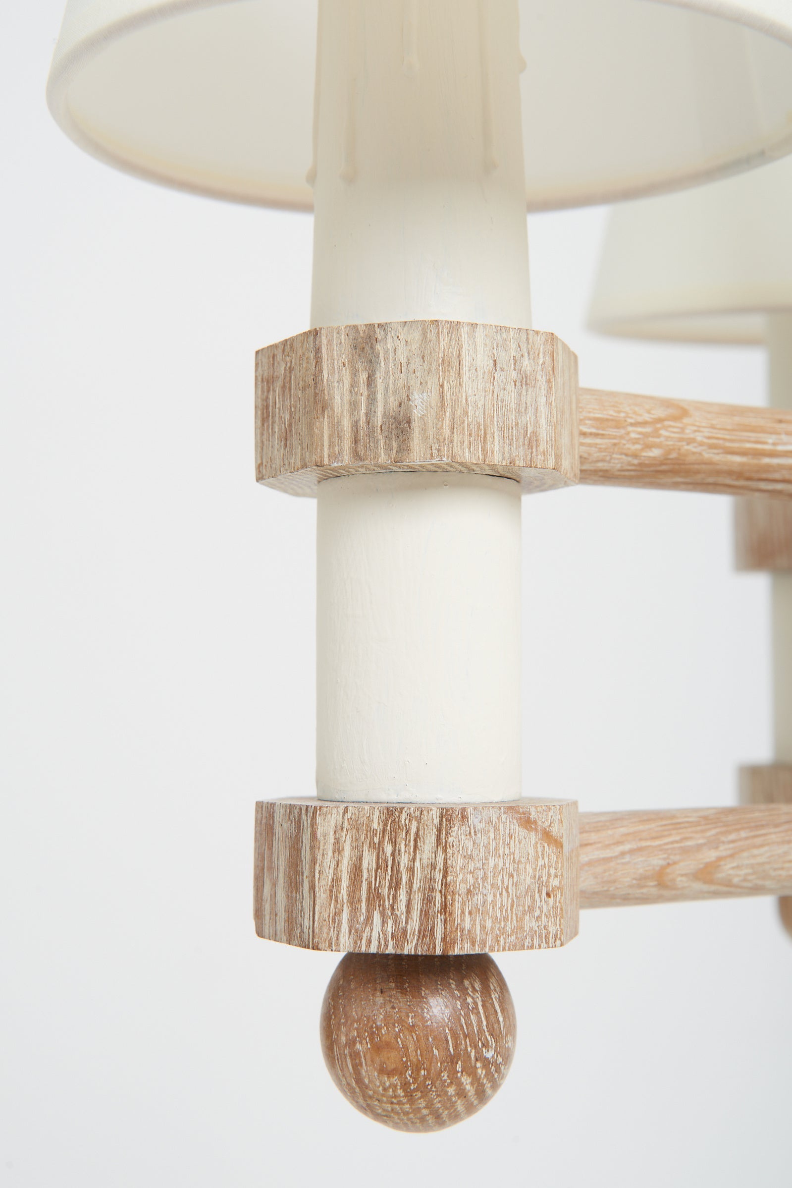 Art Deco Limed Oak Ceiling Light