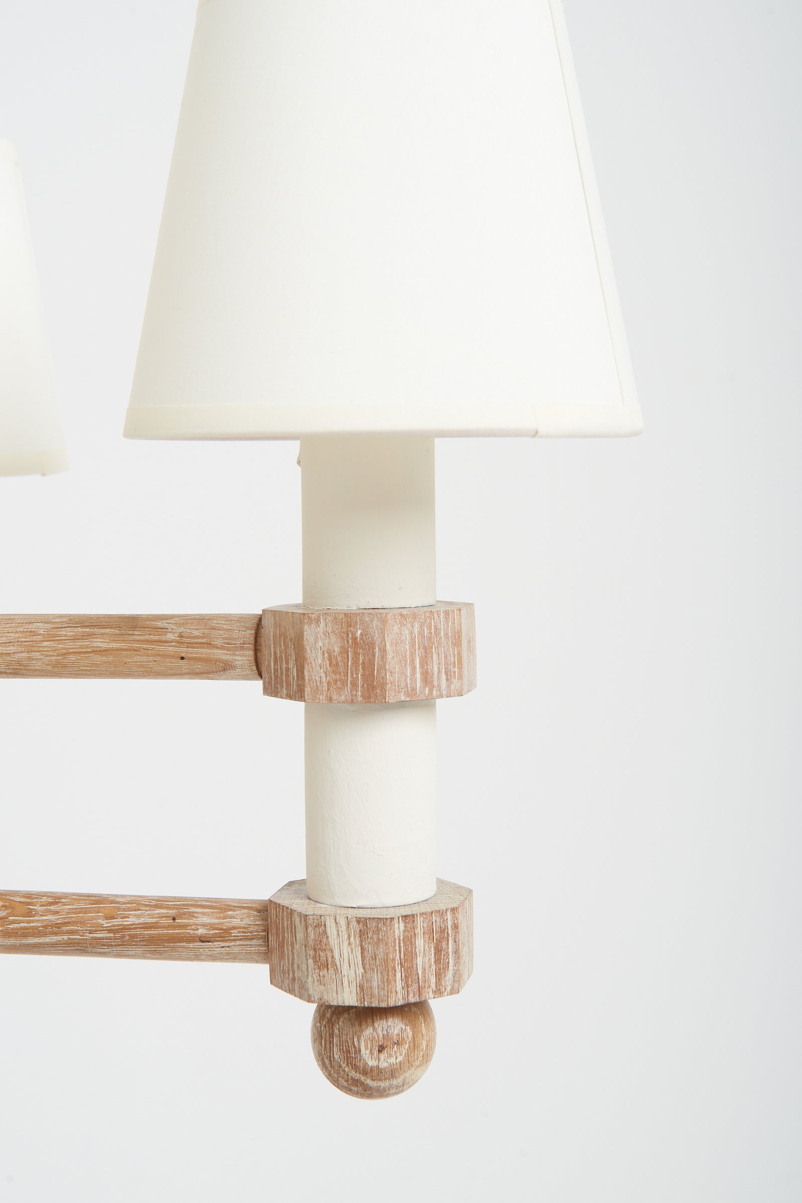 Art Deco Limed Oak Ceiling Light