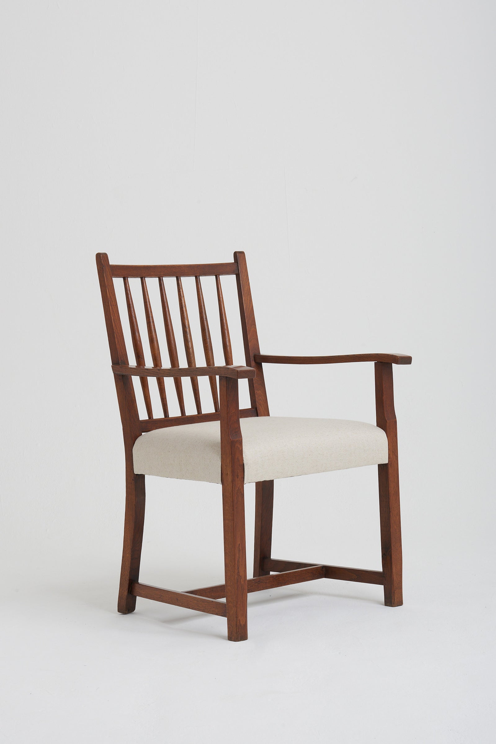Pair of Arts & Craft Oak Armchairs