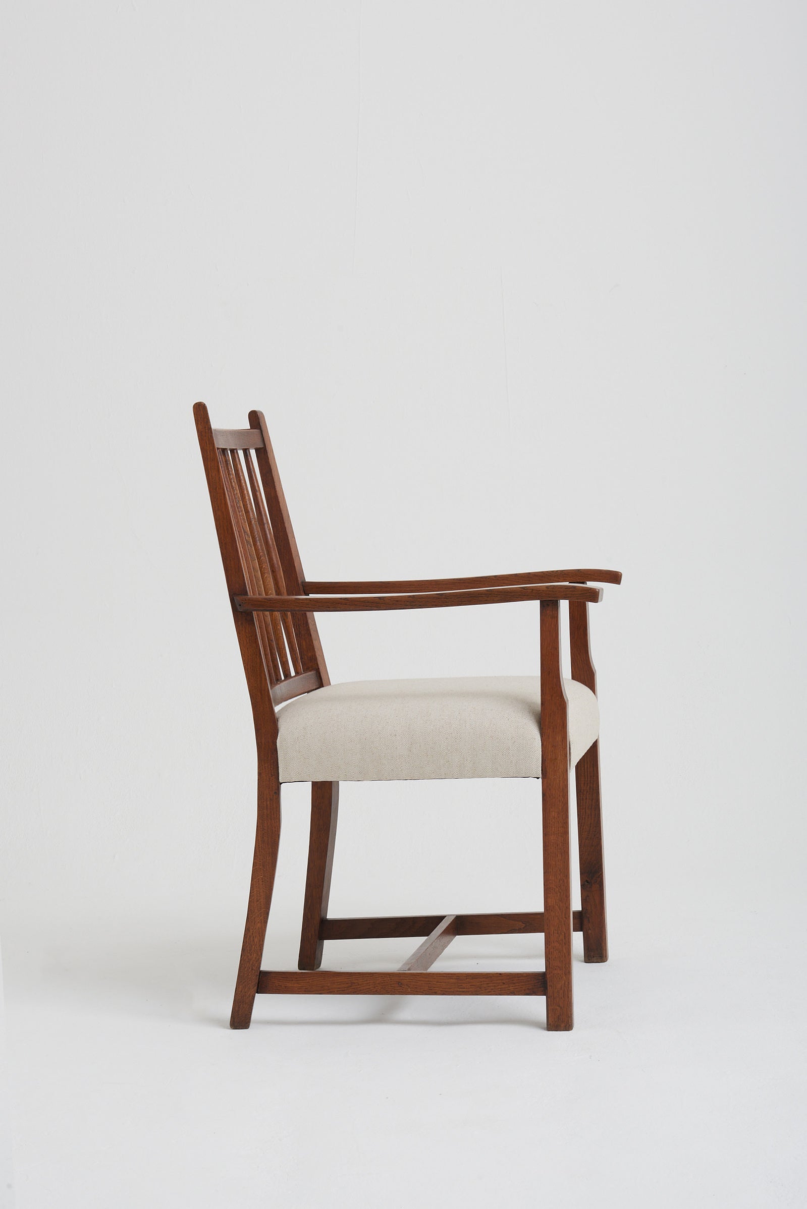 Pair of Arts & Craft Oak Armchairs