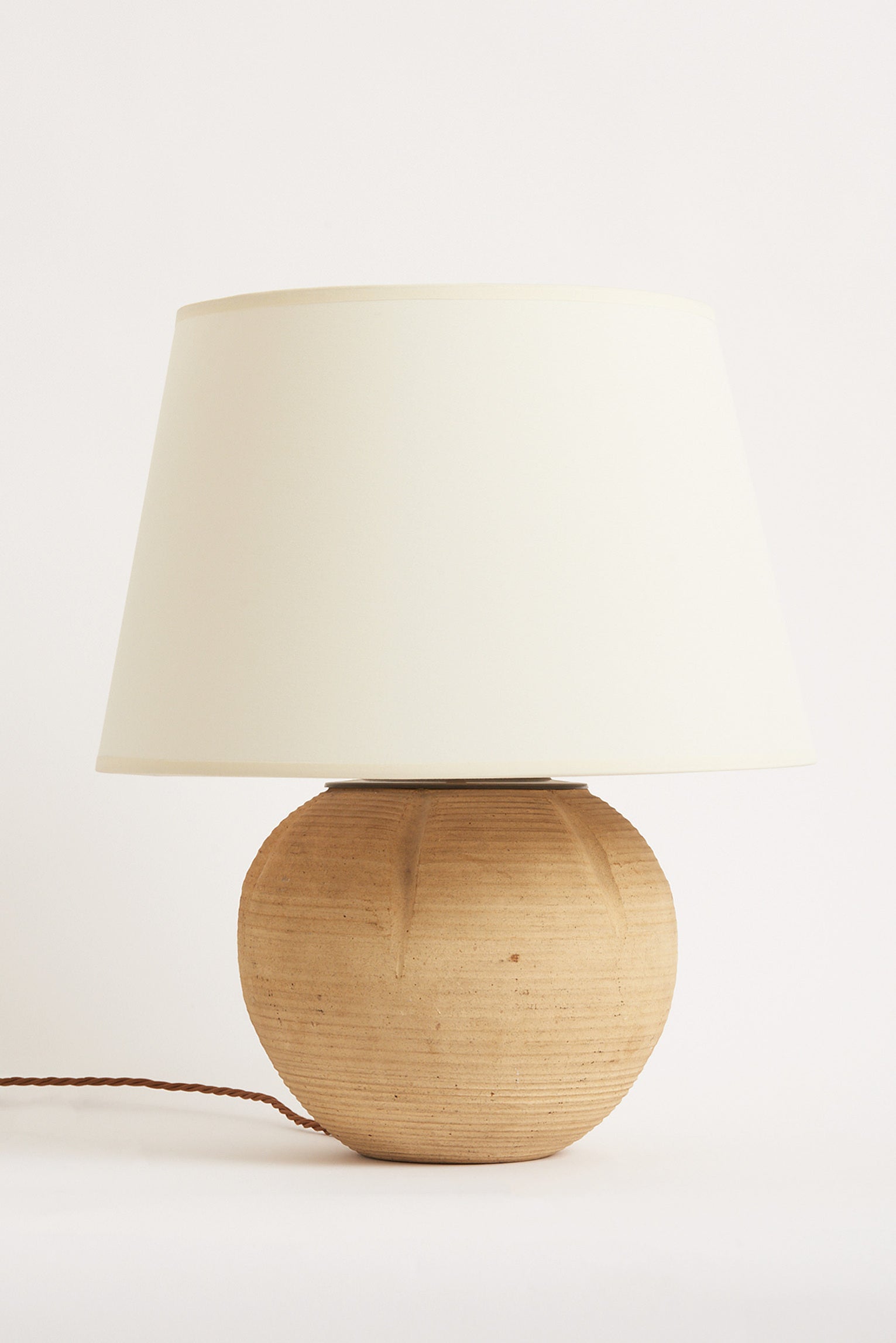 7849- Art Deco Chamotte Ceramic Table Lamp