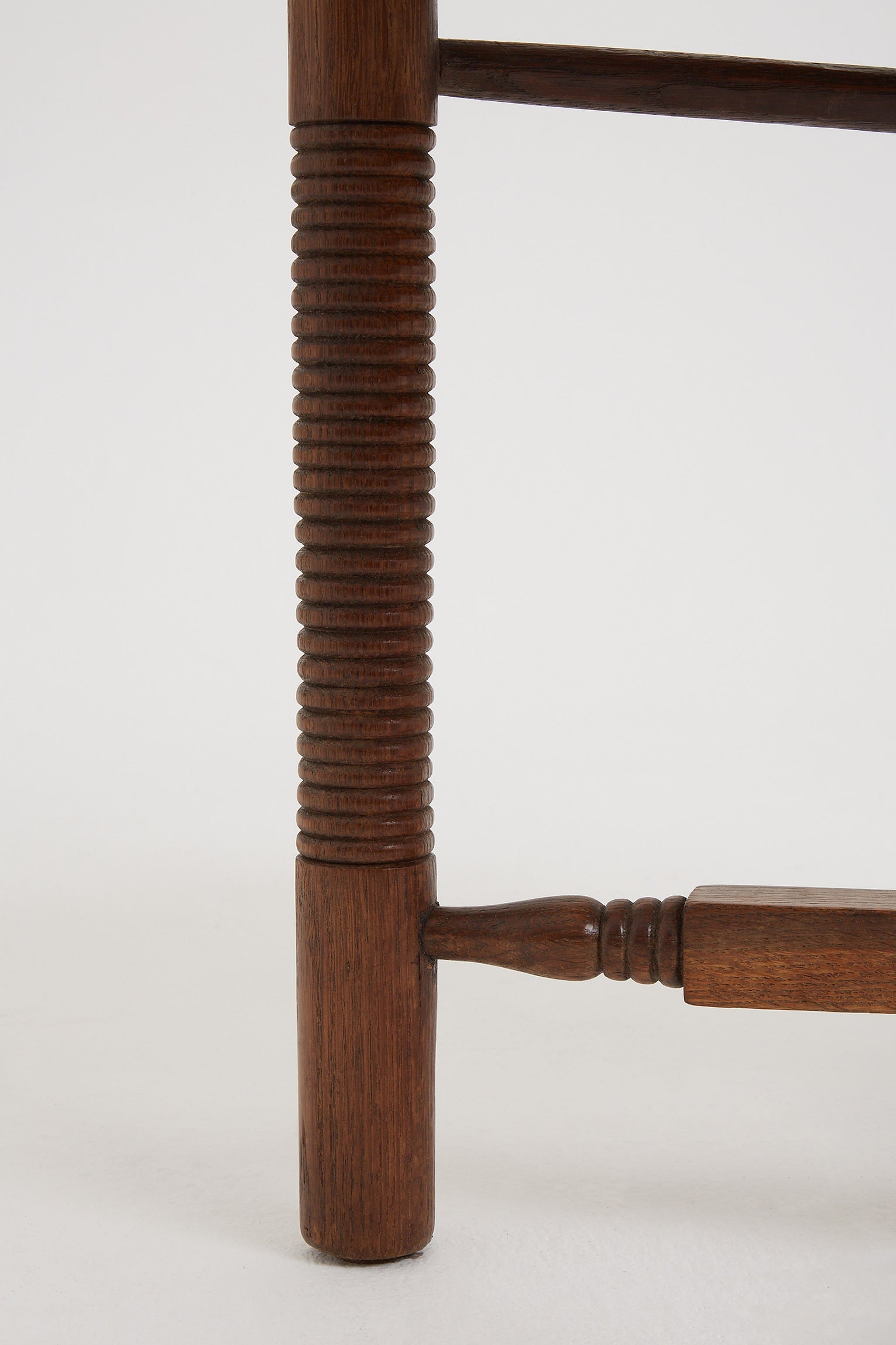 Pair of Oak and Straw Armchairs by Charles Dudouyt