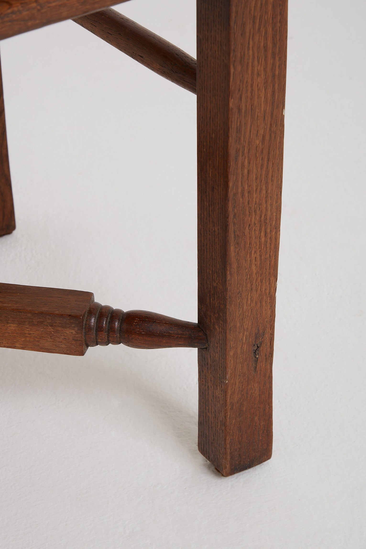 Pair of Oak and Straw Armchairs by Charles Dudouyt