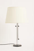 7869- Art Deco Nickel and Marble Table Lamp
