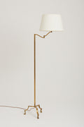 7888- A 1940s Bronze Tripod Reading Floor Lamp