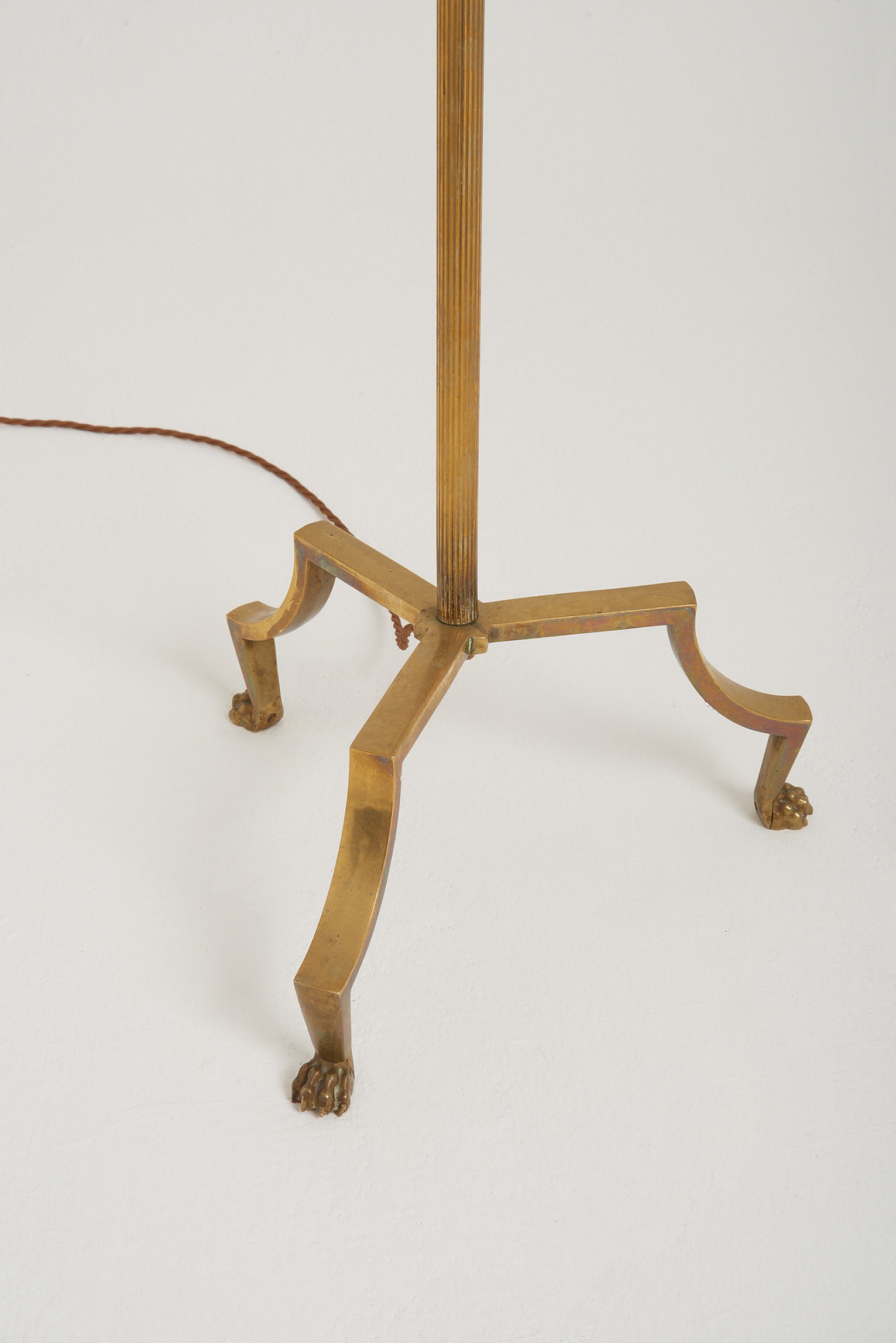 A 1940s Bronze Tripod Reading Floor Lamp