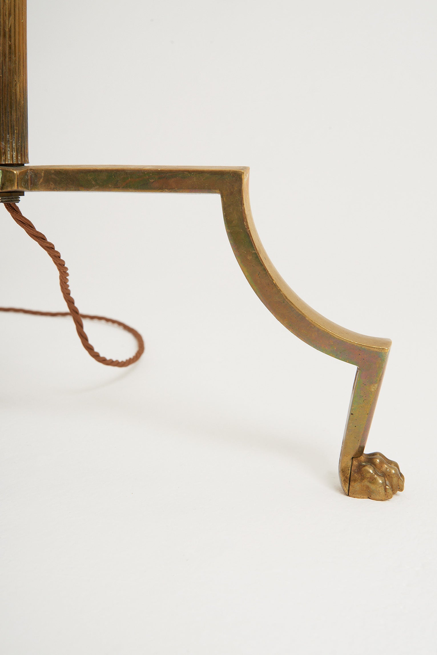 A 1940s Bronze Tripod Reading Floor Lamp
