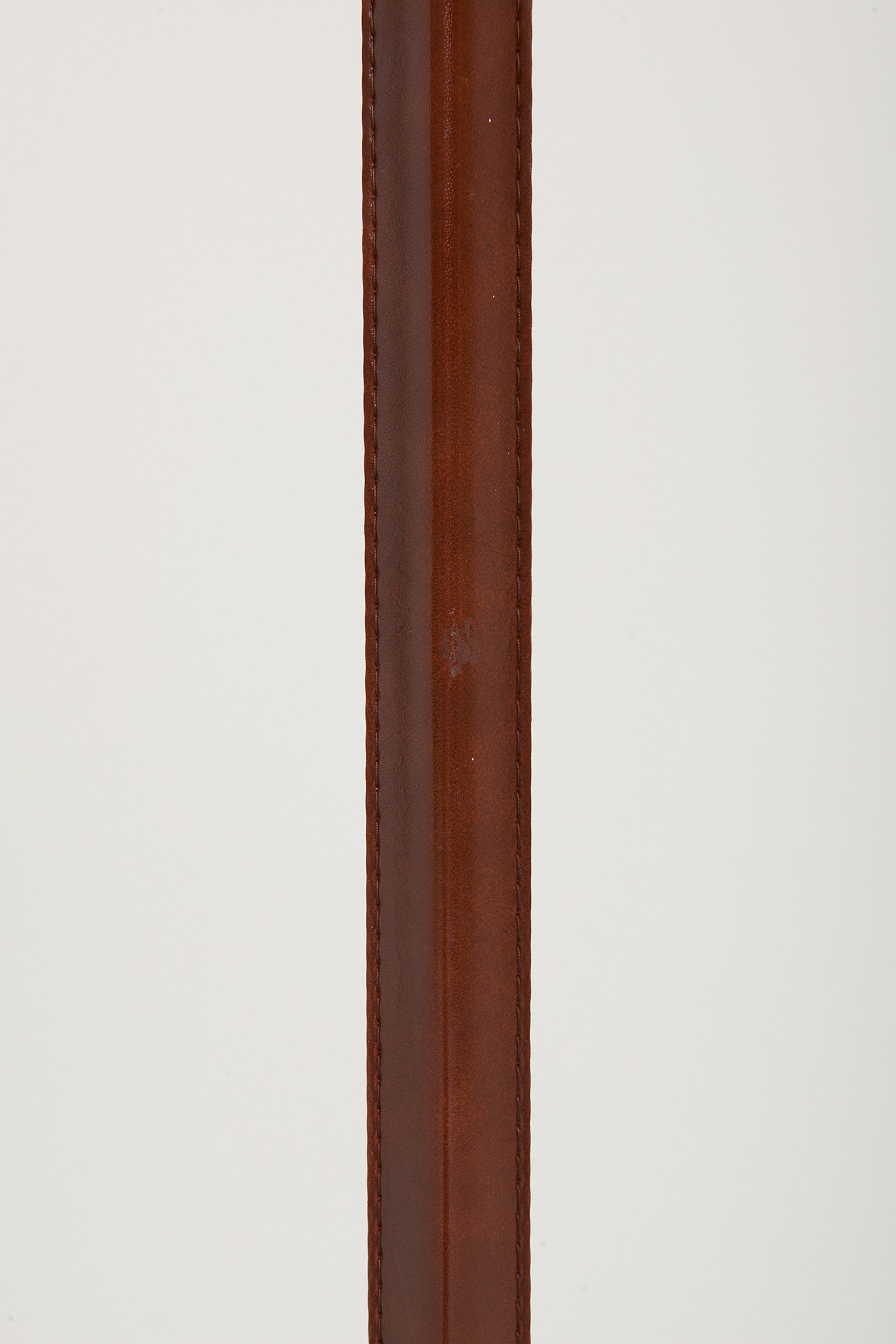 Mid-Century Faux Brown Leather and Brass Floor Lamp by Falkenbergs Belysning