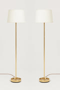 7910- Pair of Mid-Century Brass Floor Lamps