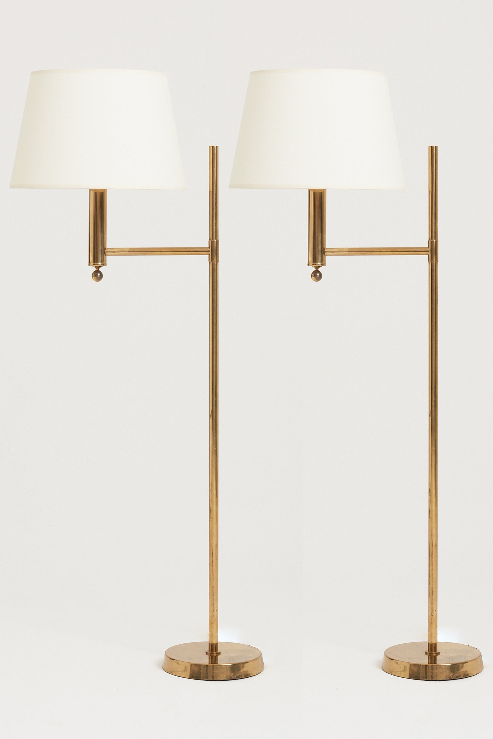 7911- Pair of Brass Floor Lamps by Bergboms