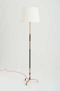 7921- Mid-Century French Brass Floor Lamp