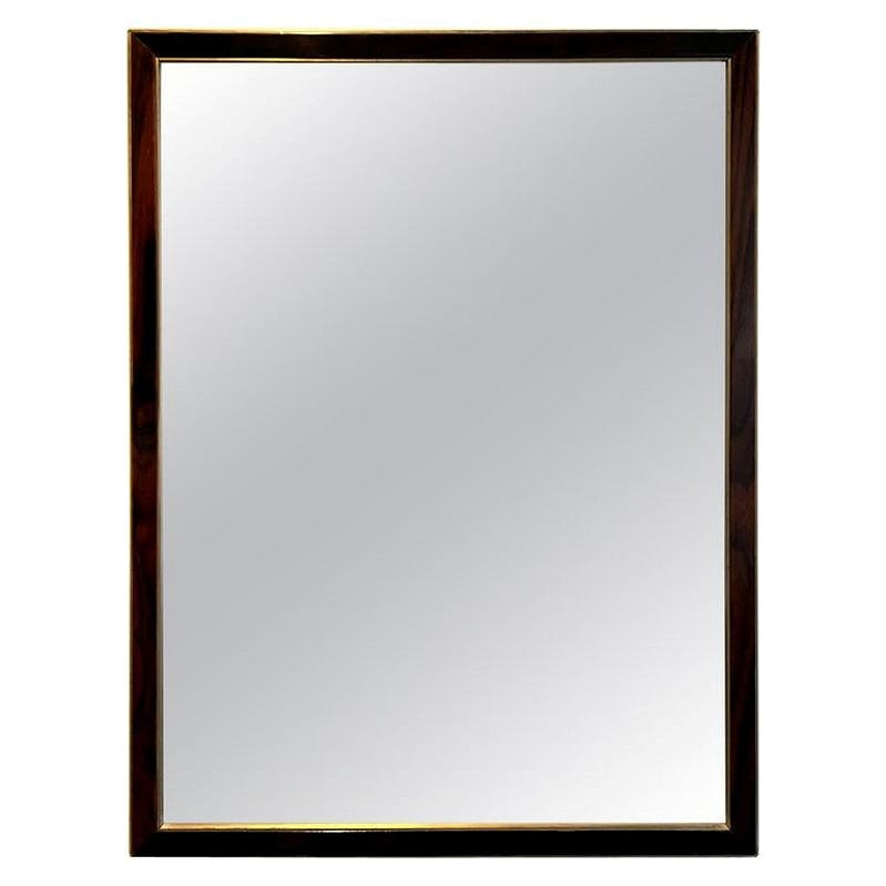 Art Deco Rosewood and Bronze Mirror