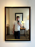 7930- Art Deco Rosewood and Bronze Mirror