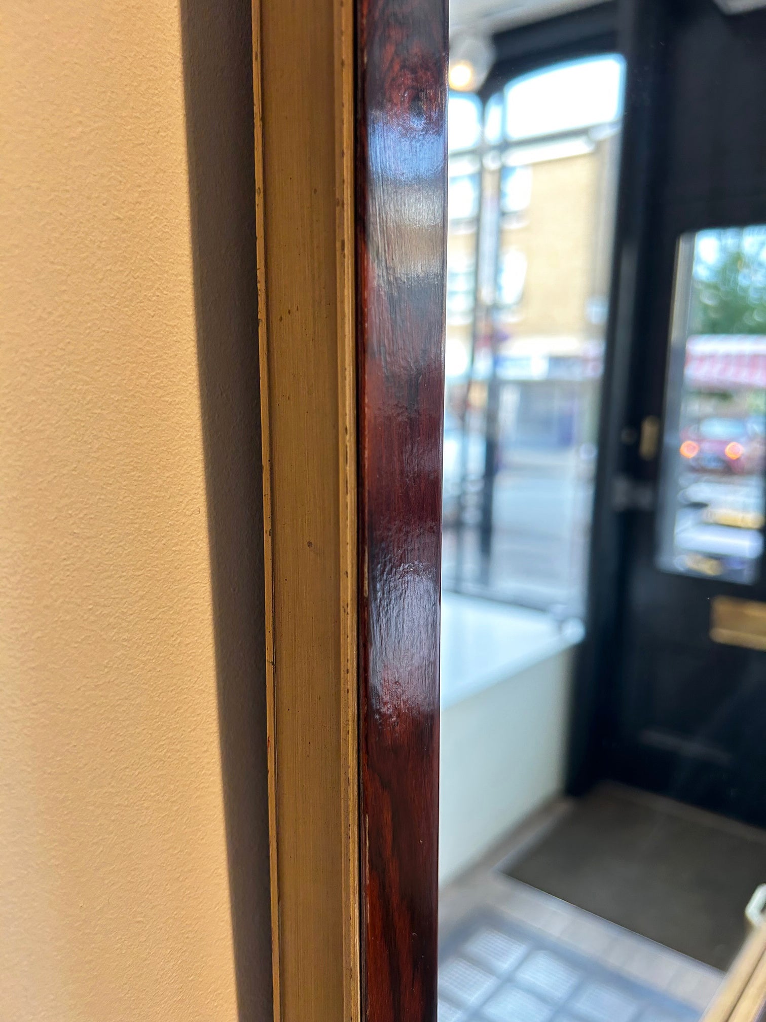 Art Deco Rosewood and Bronze Mirror