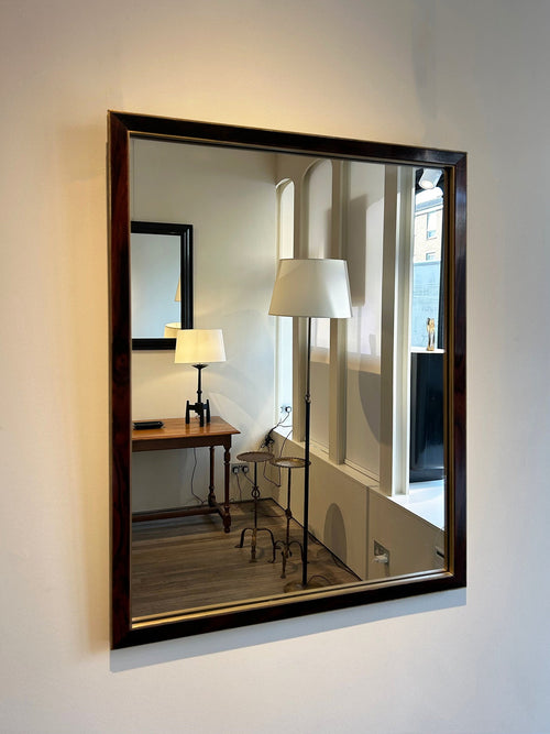 Art Deco Rosewood and Bronze Mirror