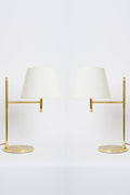 7942- Pair of Brass Table Lamps by Örsjö Industri