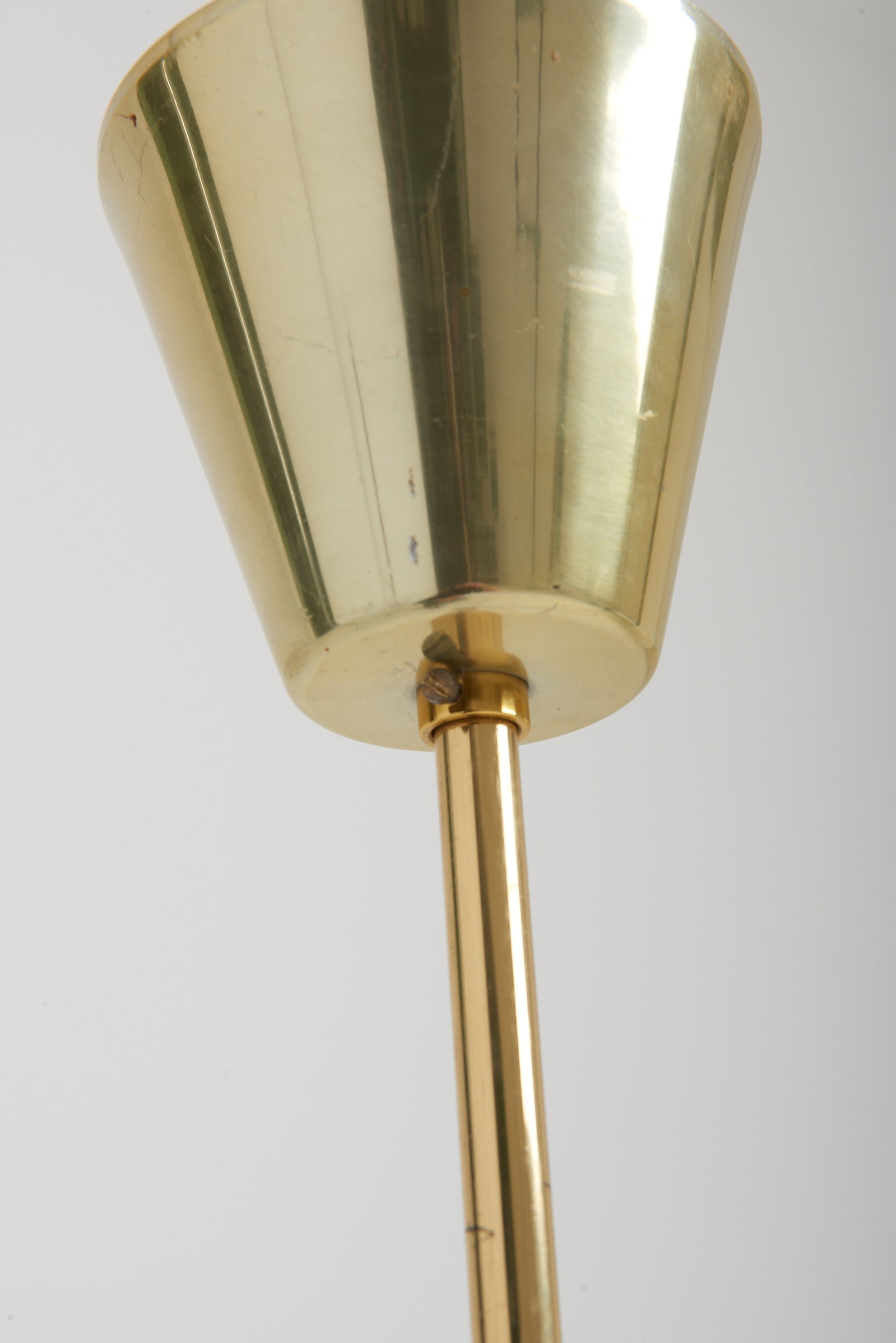 Pair of Brass and Glass Ceiling Lights by Erik Wärnå
