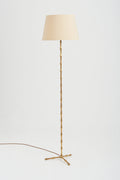 7979- Mid-Century Brass Bamboo Floor Lamp