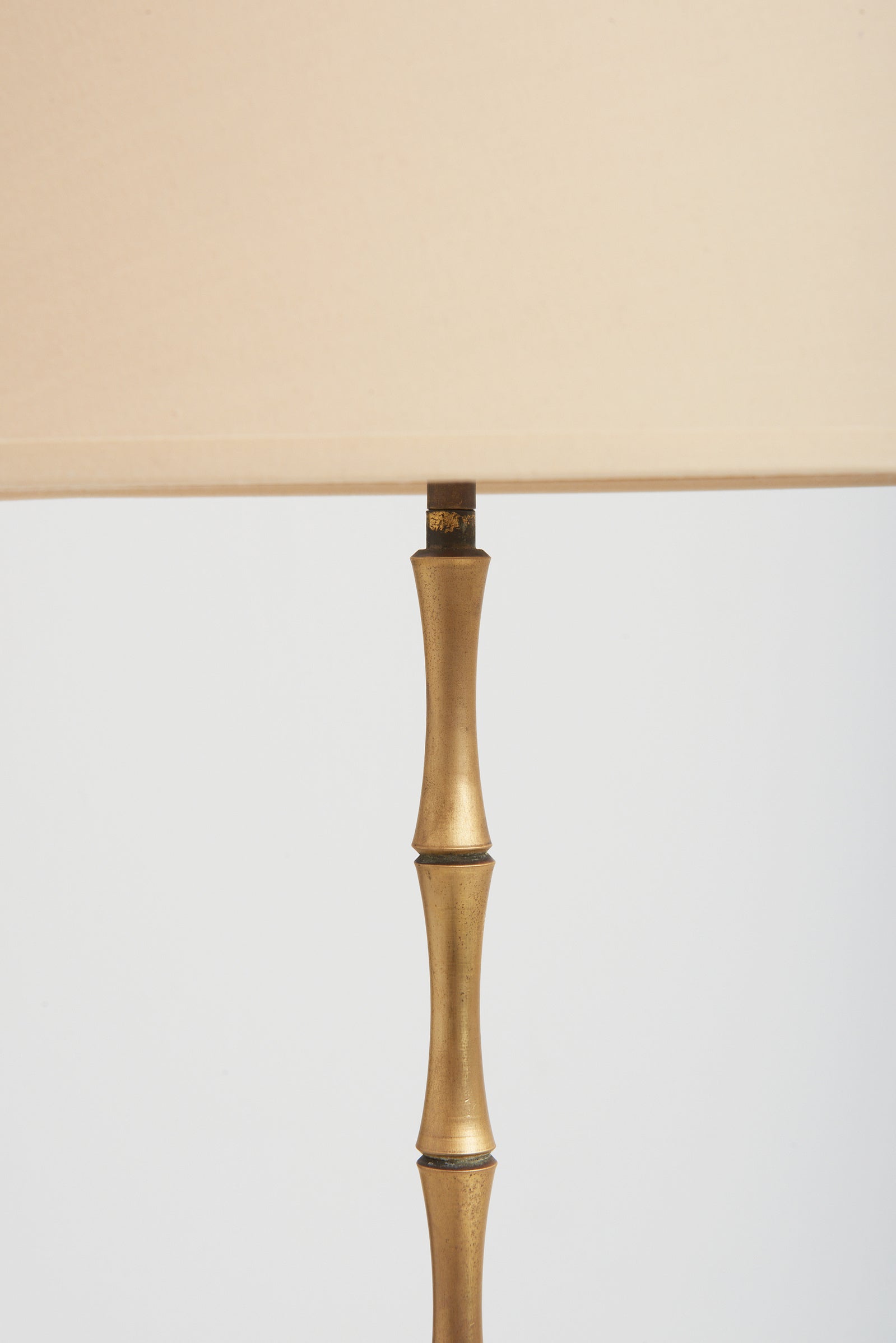 Mid-Century Brass Bamboo Floor Lamp