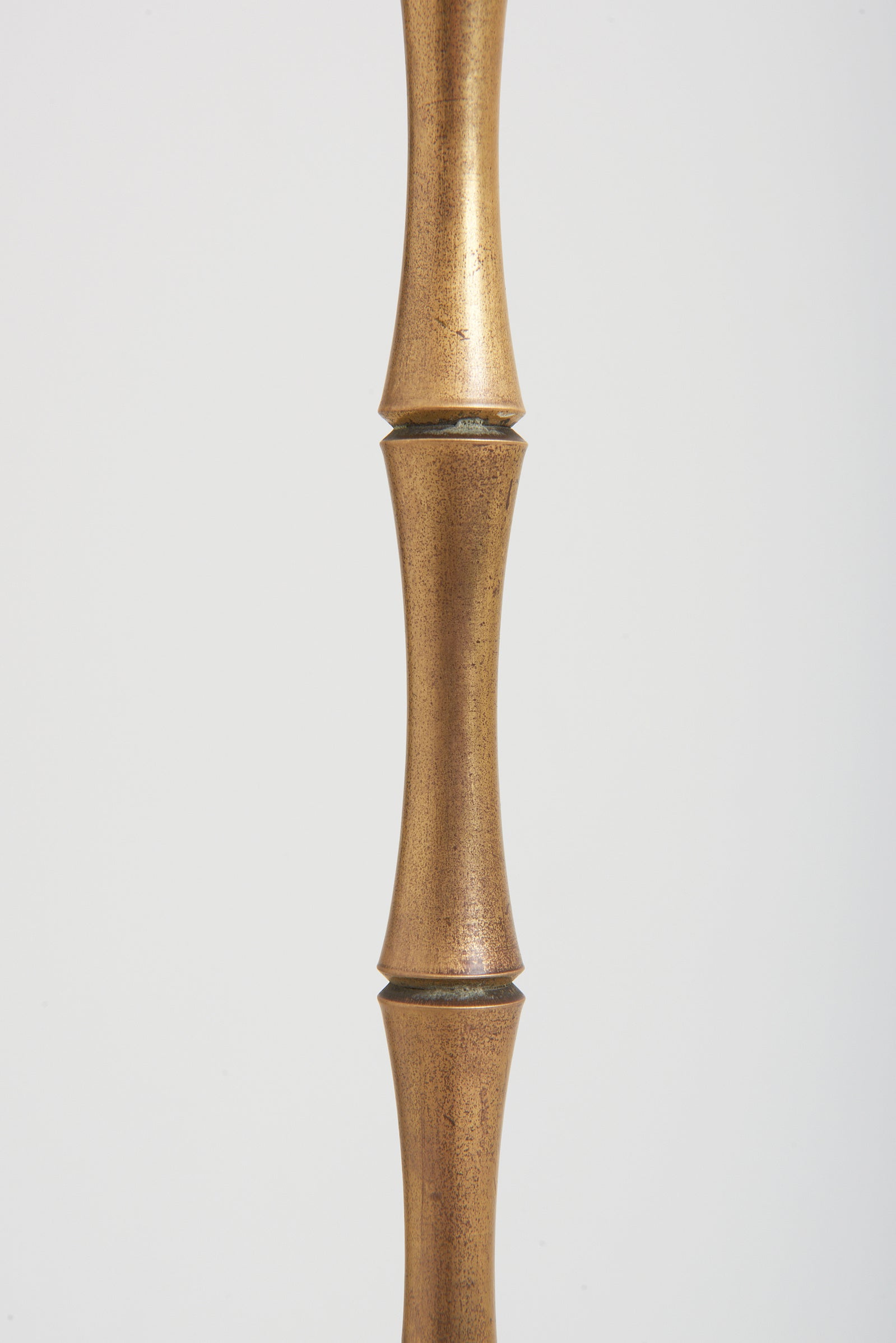 Mid-Century Brass Bamboo Floor Lamp