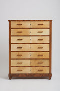 7984- Art Deco Walnut and Velum Chest of Drawers