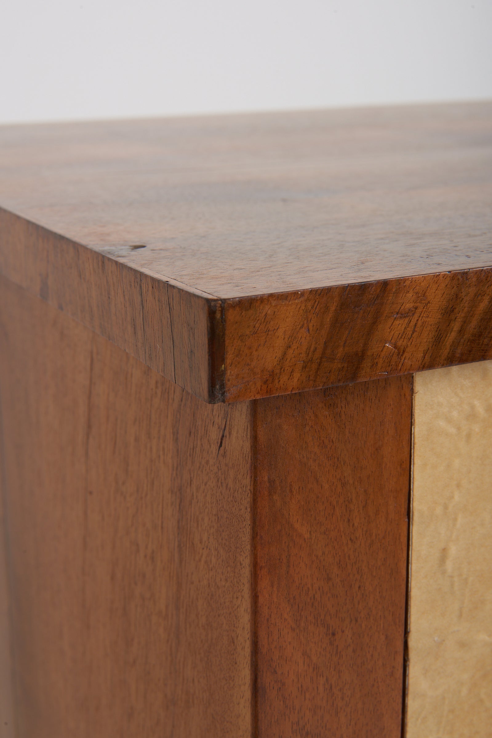 Art Deco Walnut and Velum Chest of Drawers