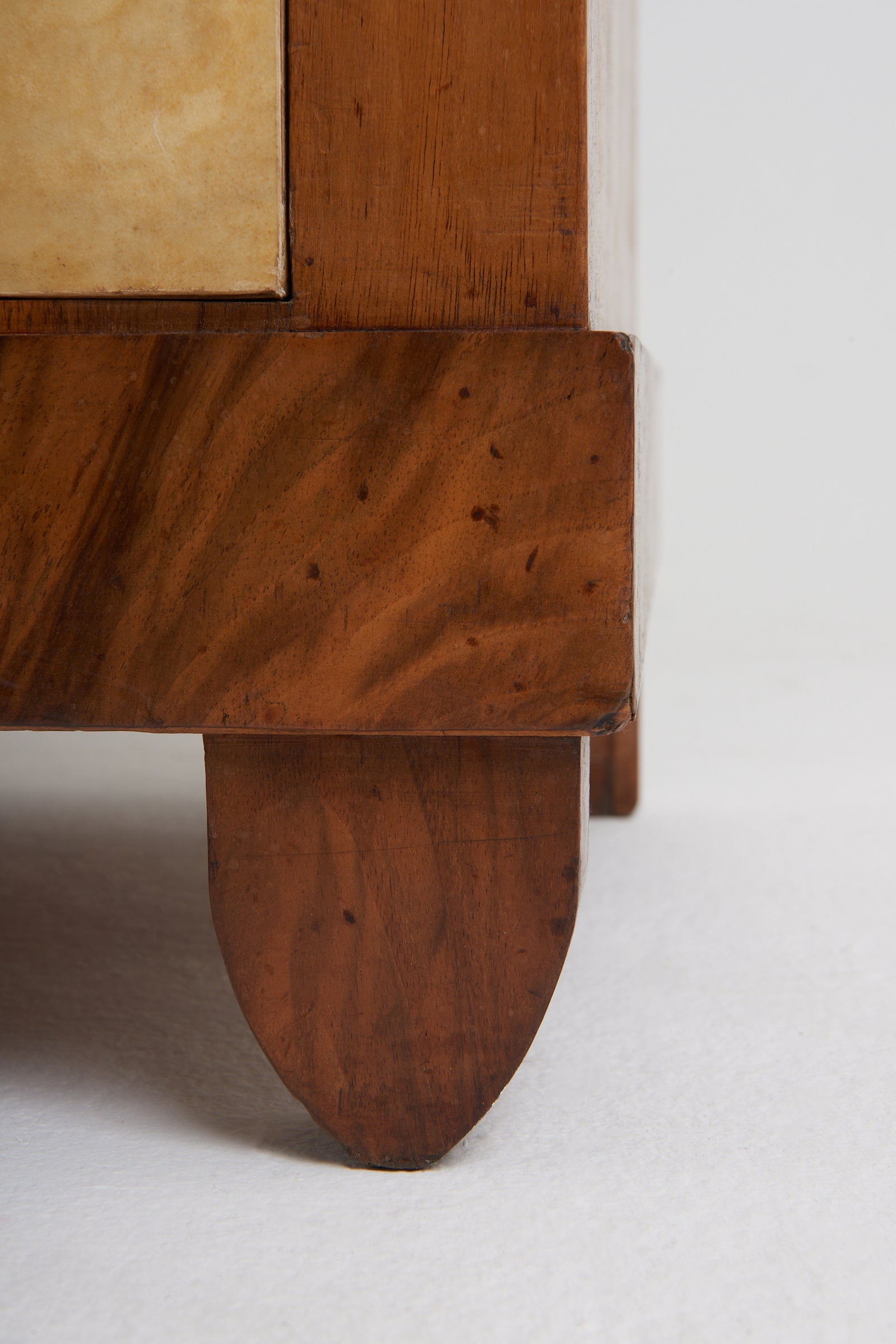 Art Deco Walnut and Velum Chest of Drawers