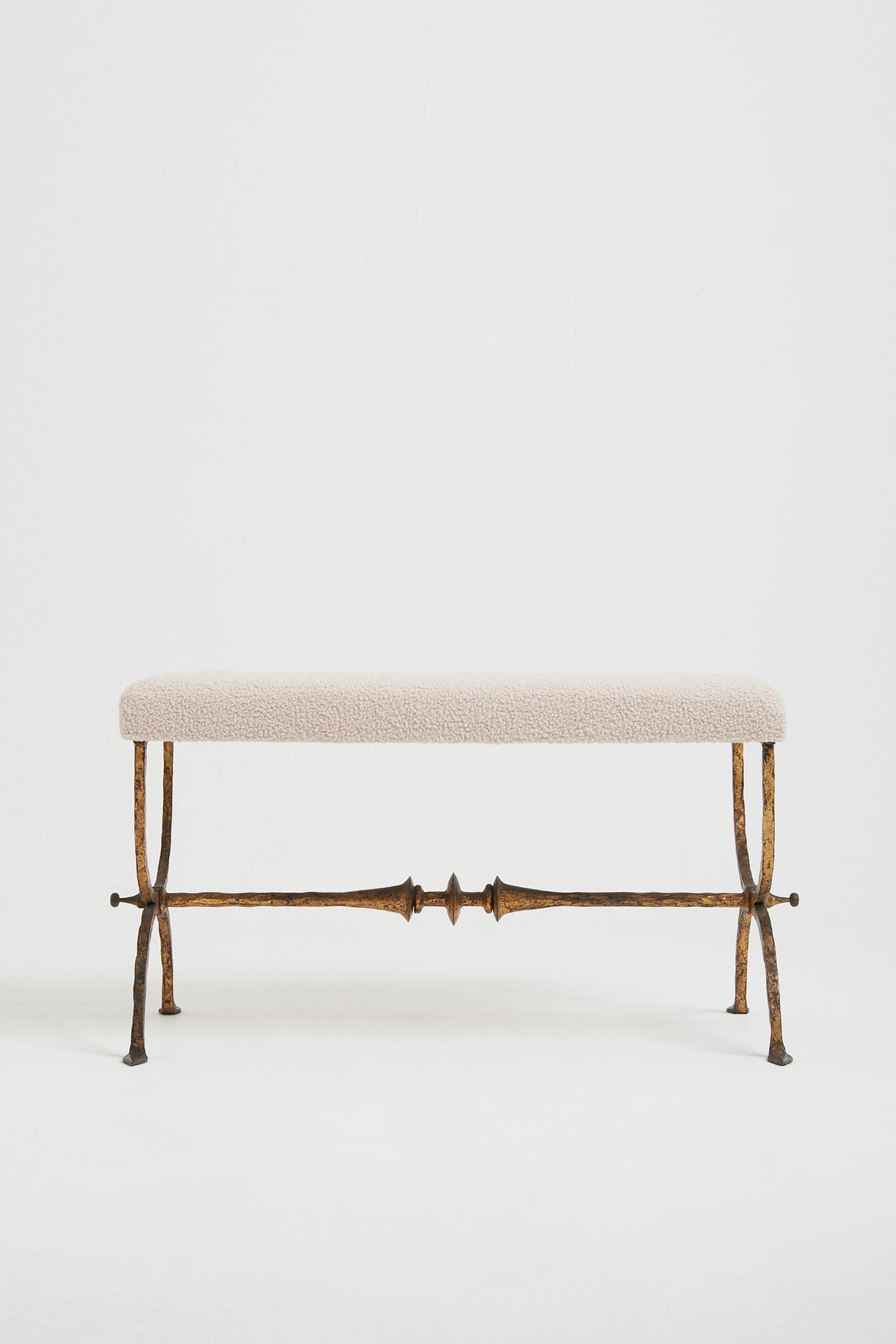 Mid-Century Gilt Iron Long Stool