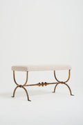 8031- Mid-Century Gilt Iron Long Stool