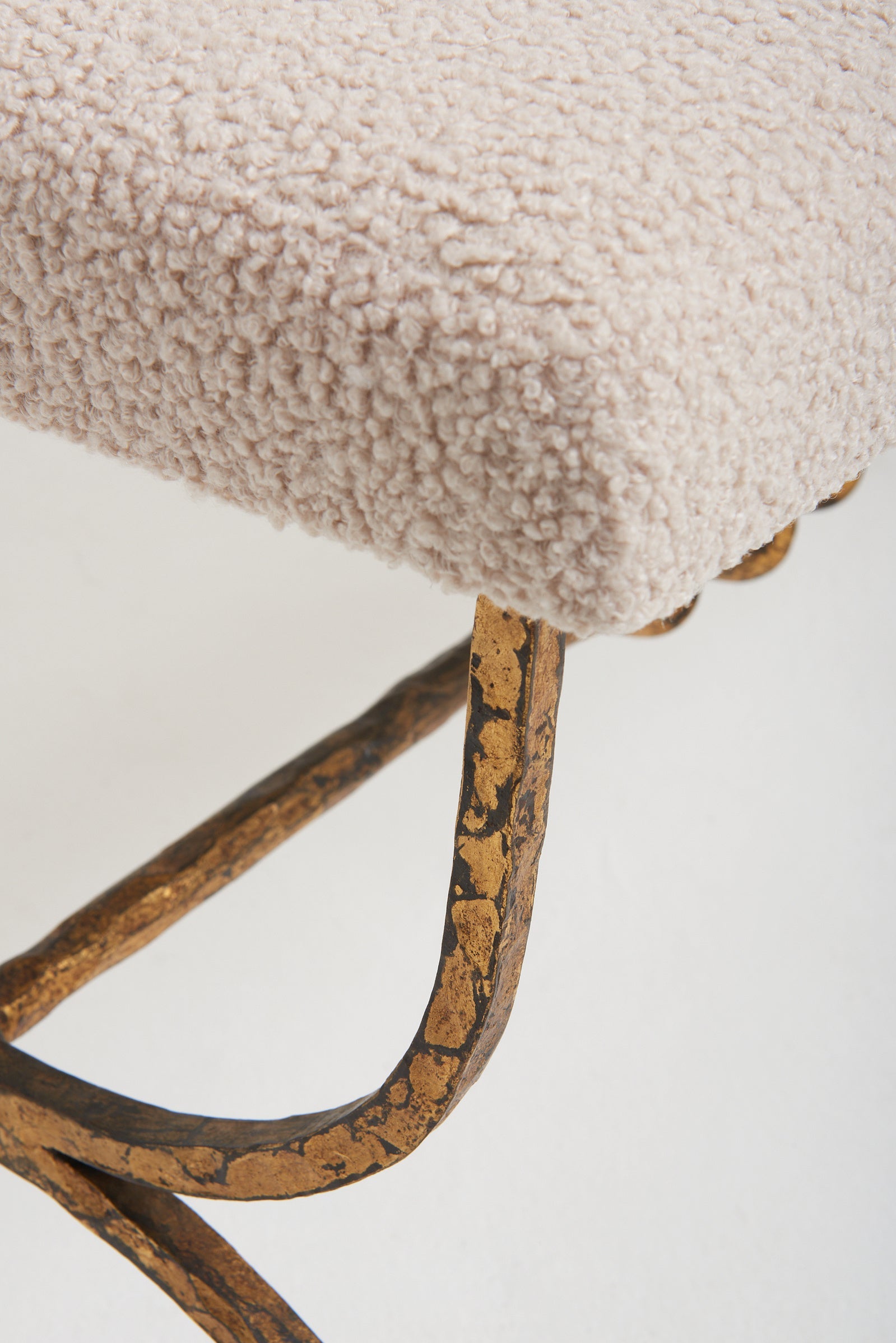 Mid-Century Gilt Iron Long Stool