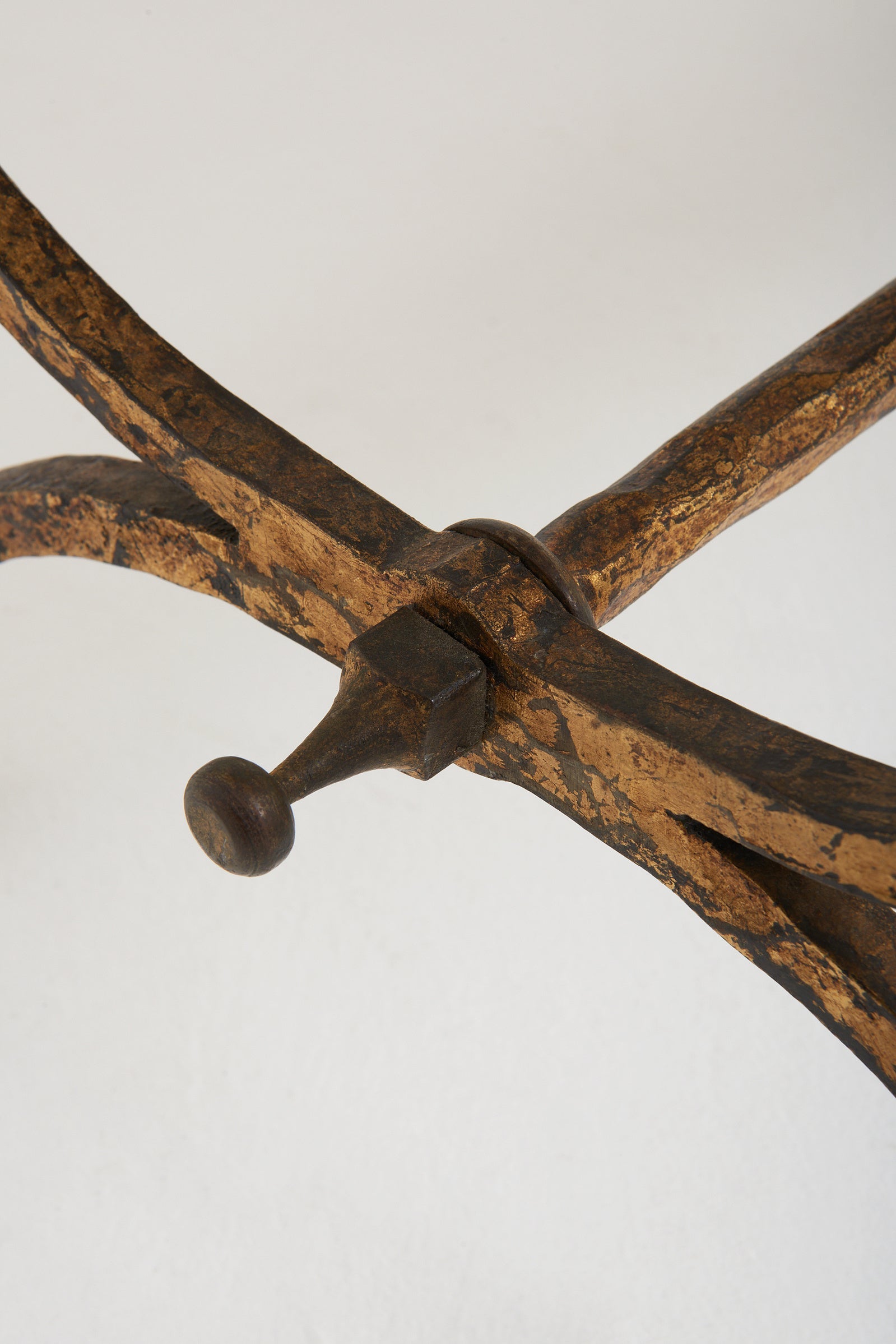 Mid-Century Gilt Iron Long Stool