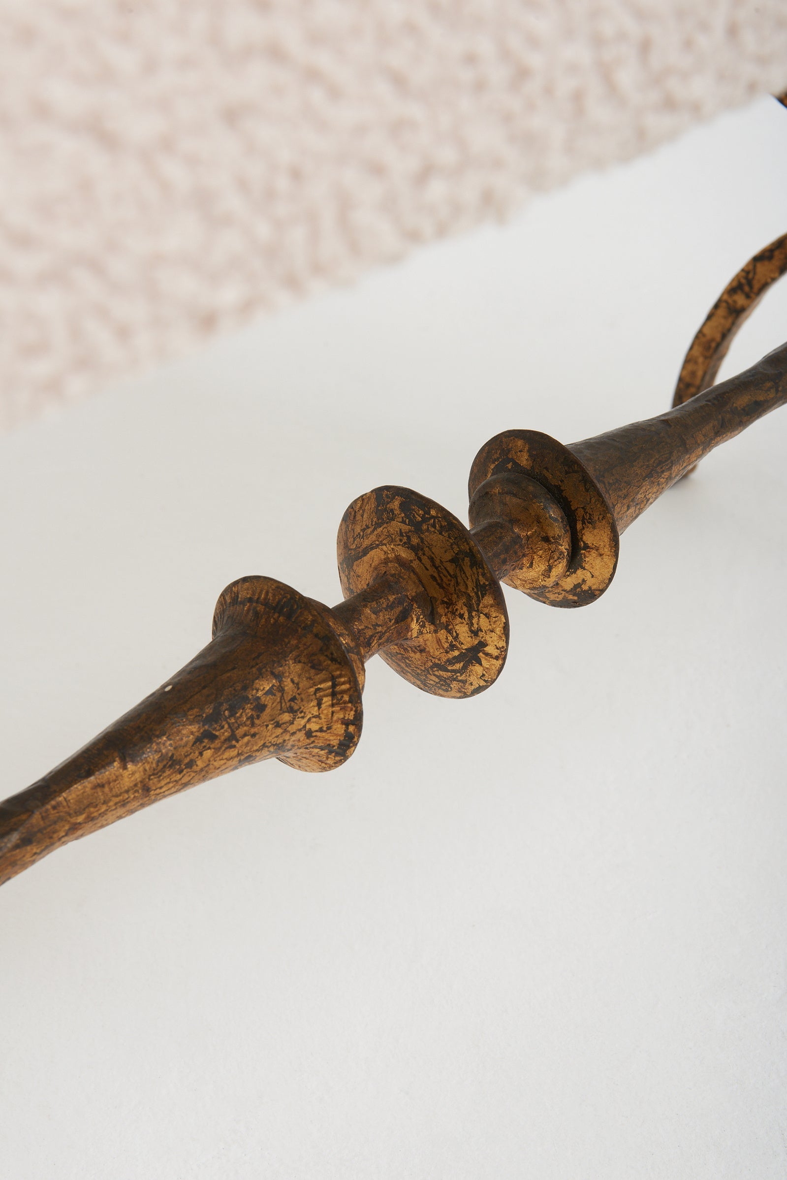 Mid-Century Gilt Iron Long Stool