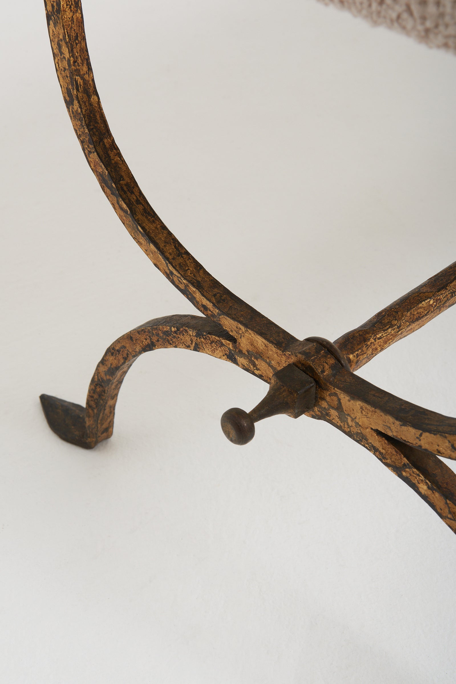 Mid-Century Gilt Iron Long Stool