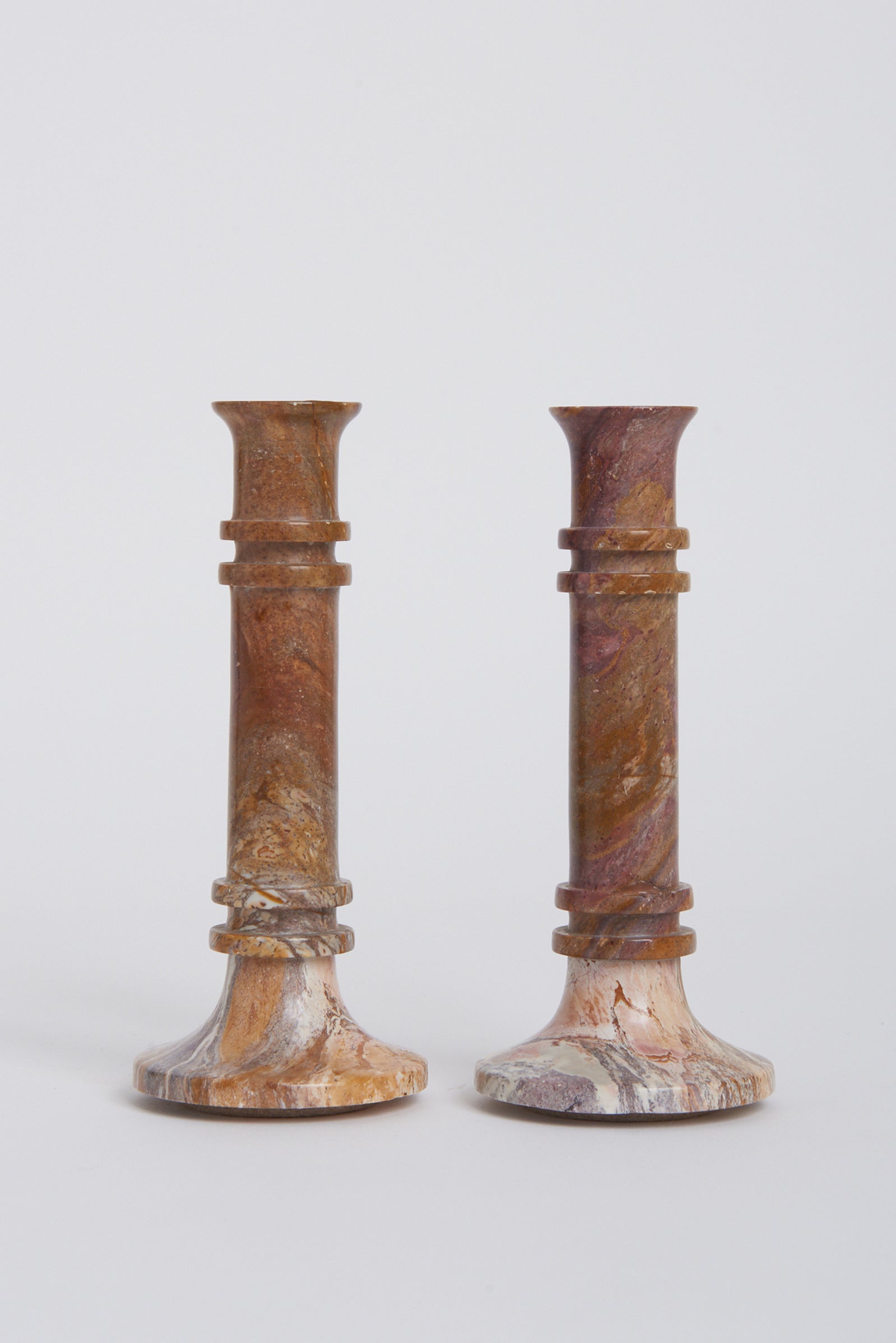 Pair of Marble Candlesticks