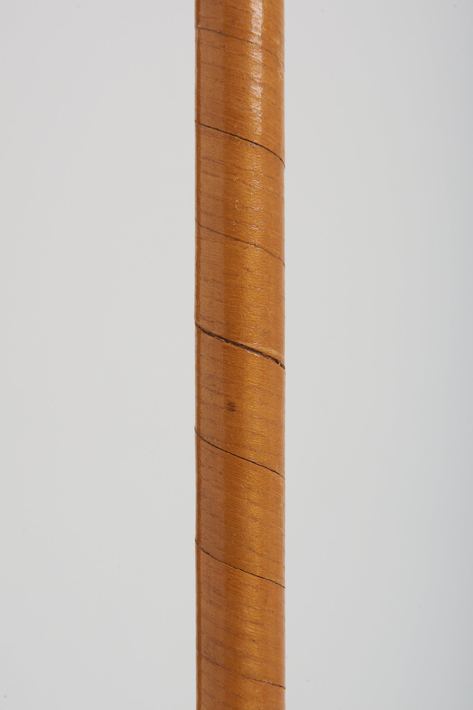 Mid-Century Ash and Brass Floor Lamp