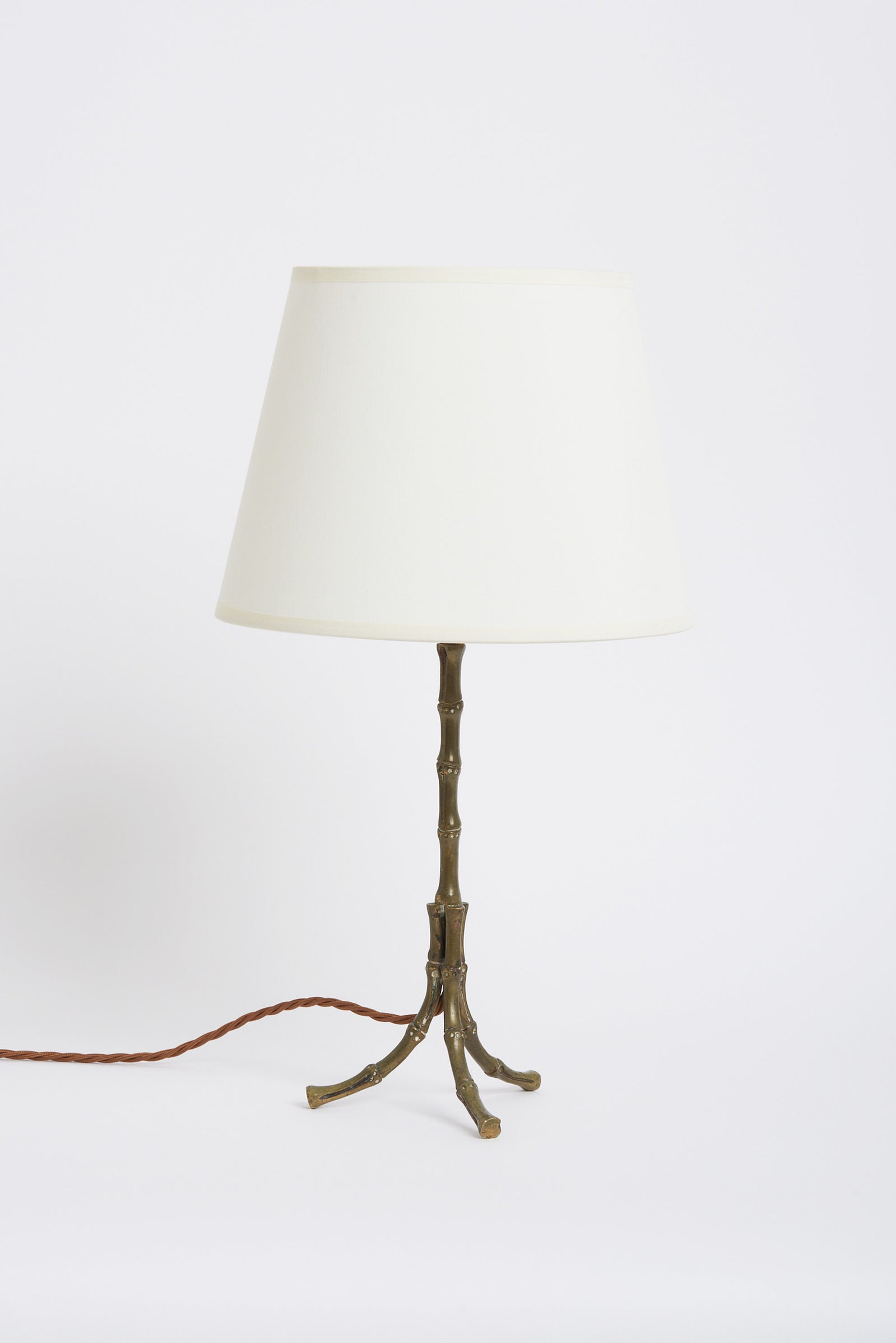 8074- Brass Bamboo Table Lamp