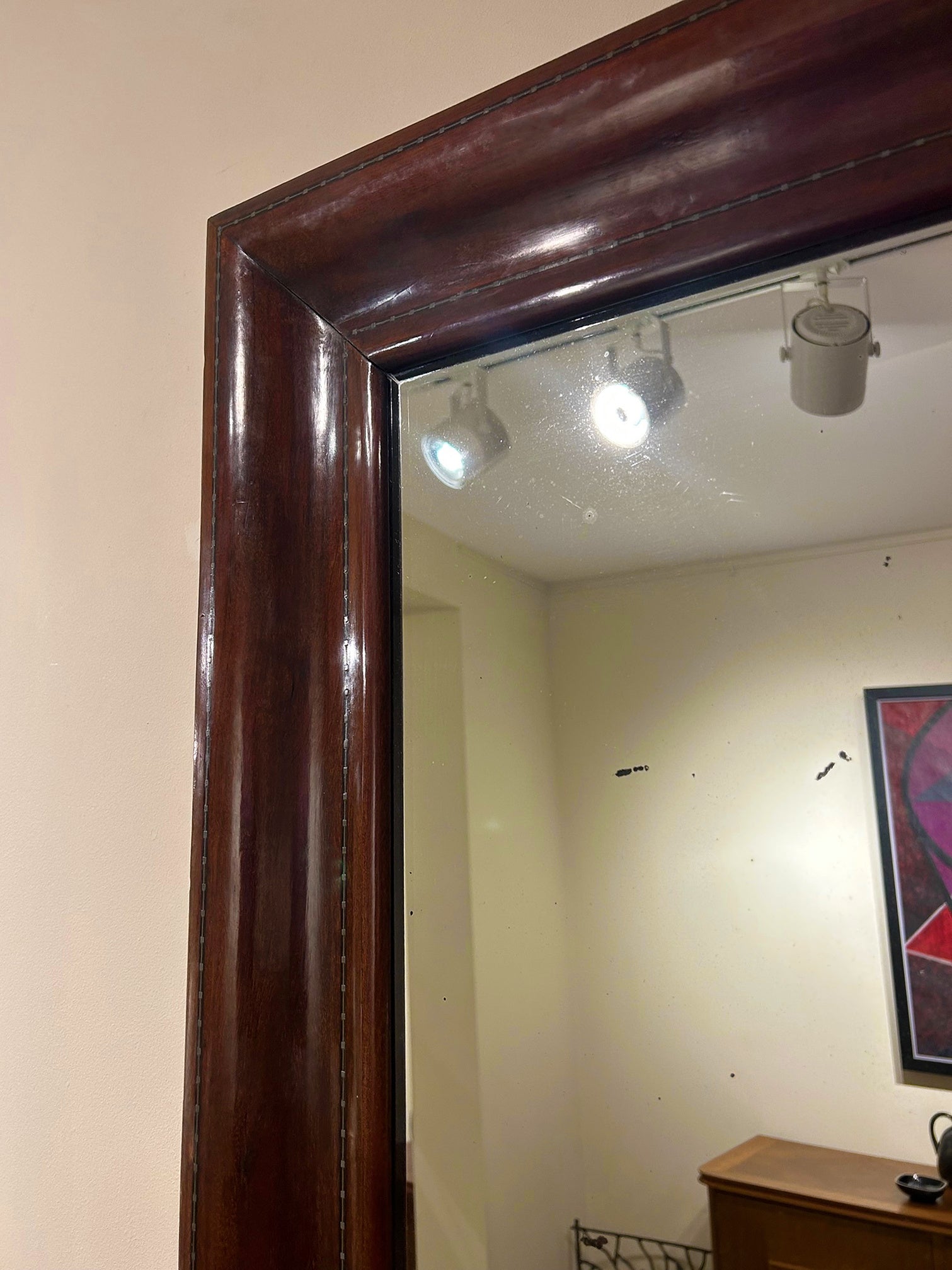 19th Century Mahogany Mirror