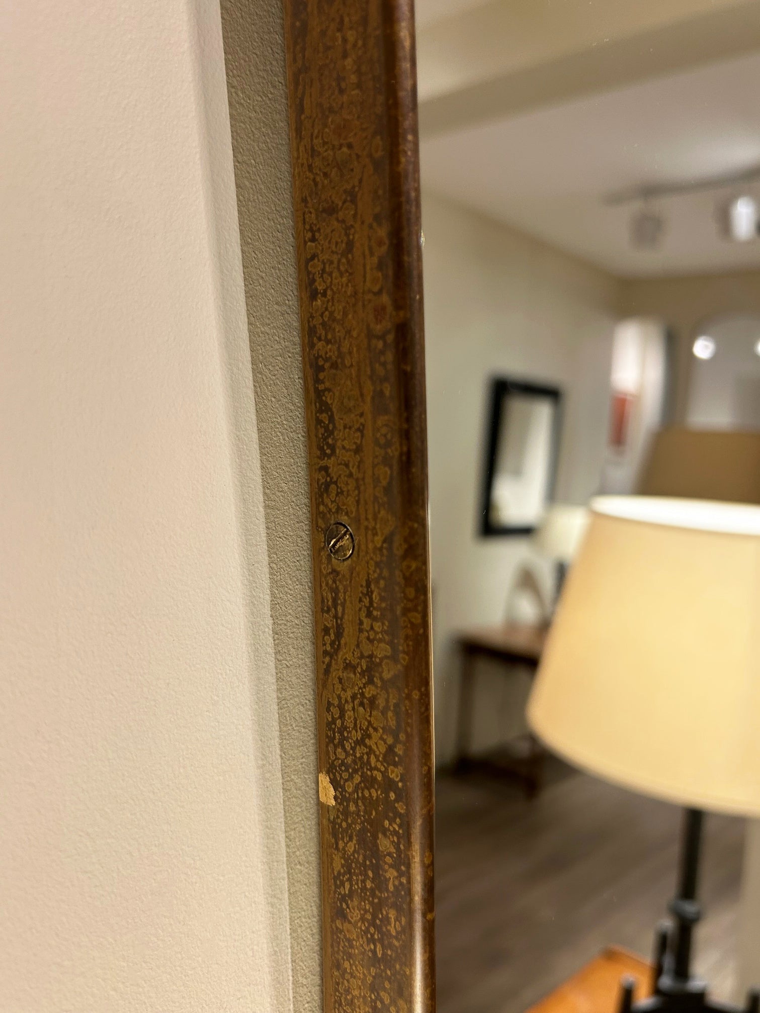 Large Brass Shield Mirror