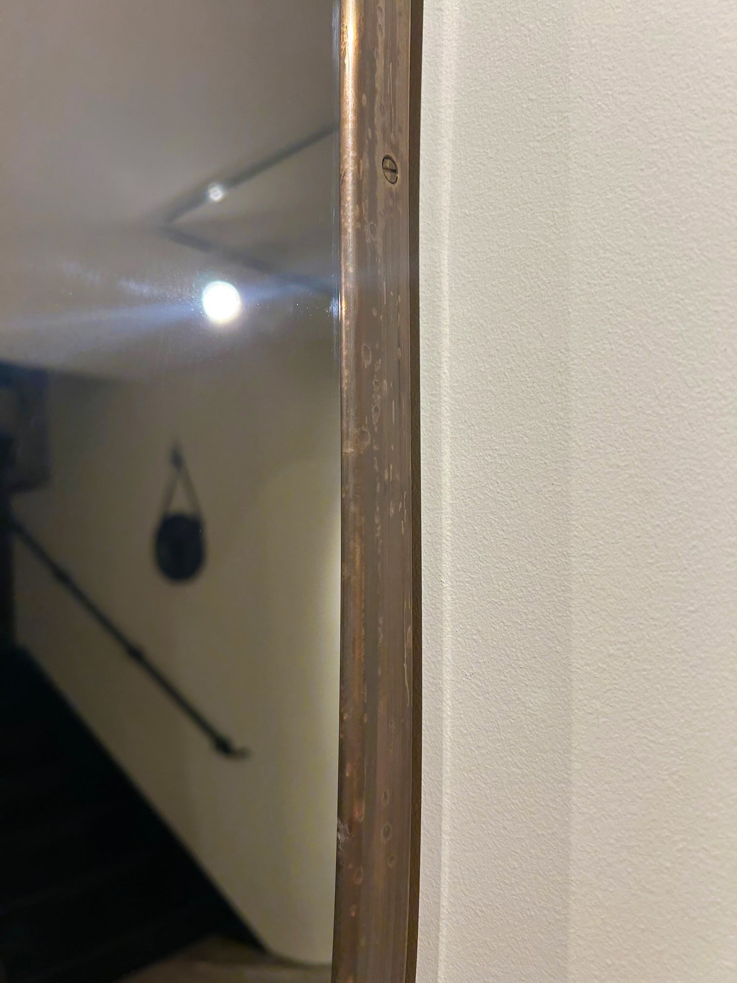 Large Brass Shield Mirror