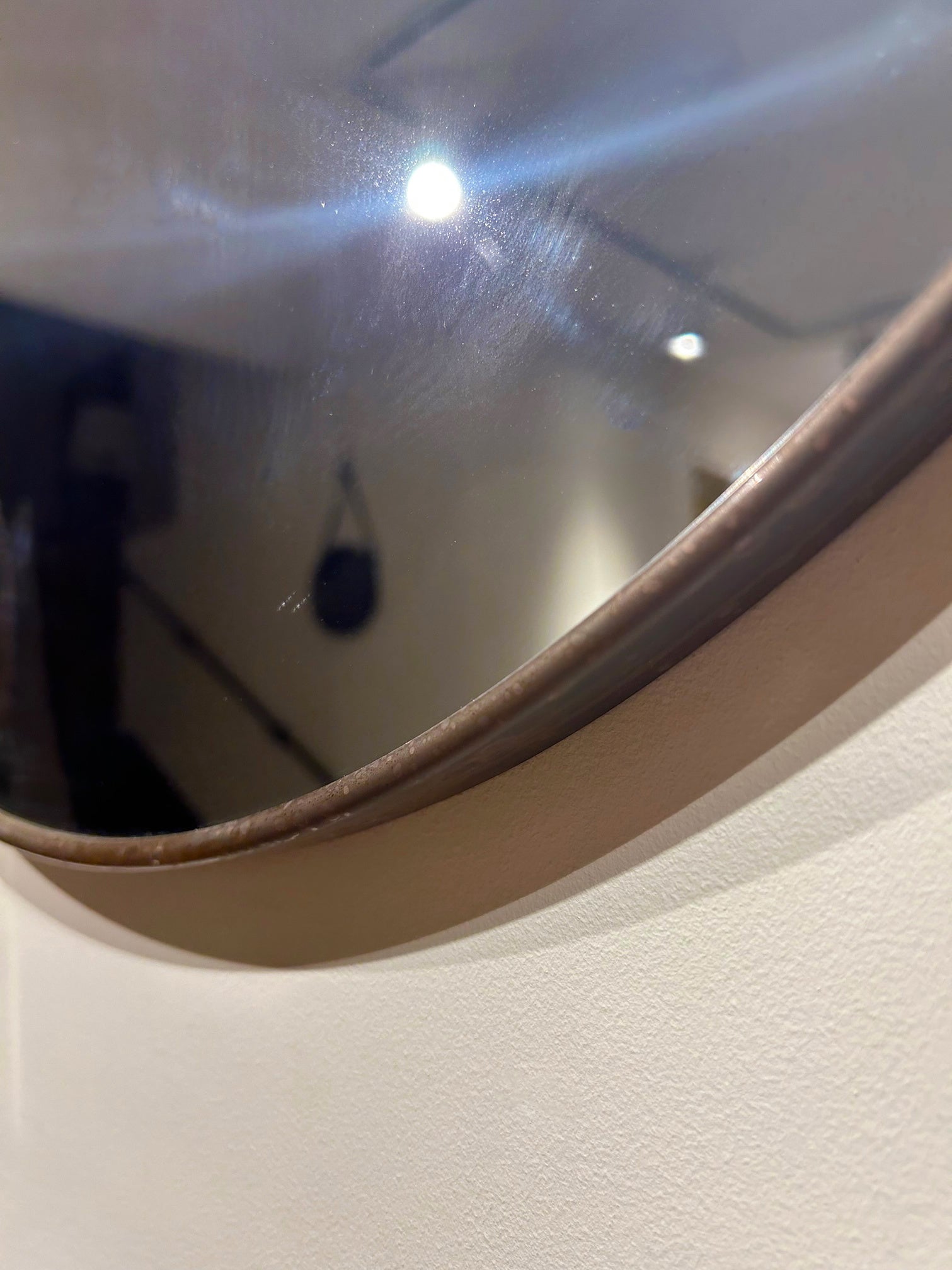 Large Brass Shield Mirror