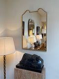 8092- Midcentury Brass Shield Mirror