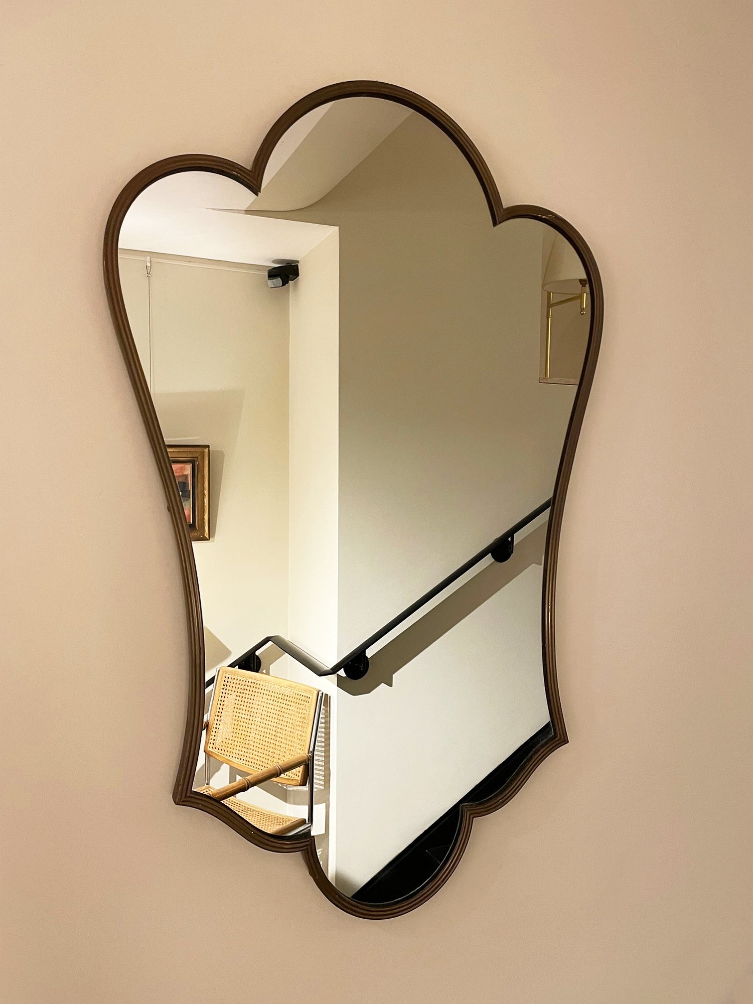 1950s Italian Brass Mirror