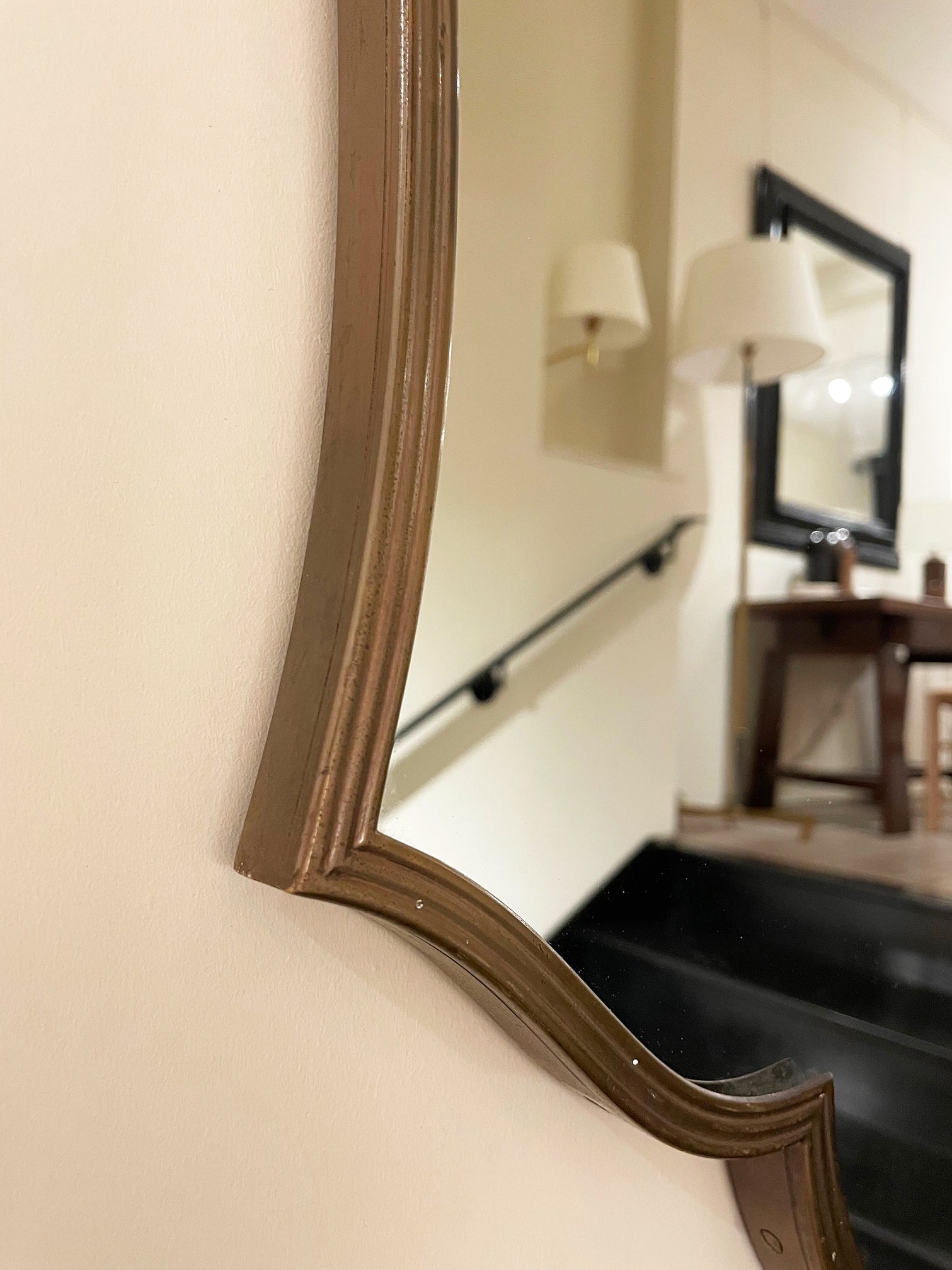 1950s Italian Brass Mirror