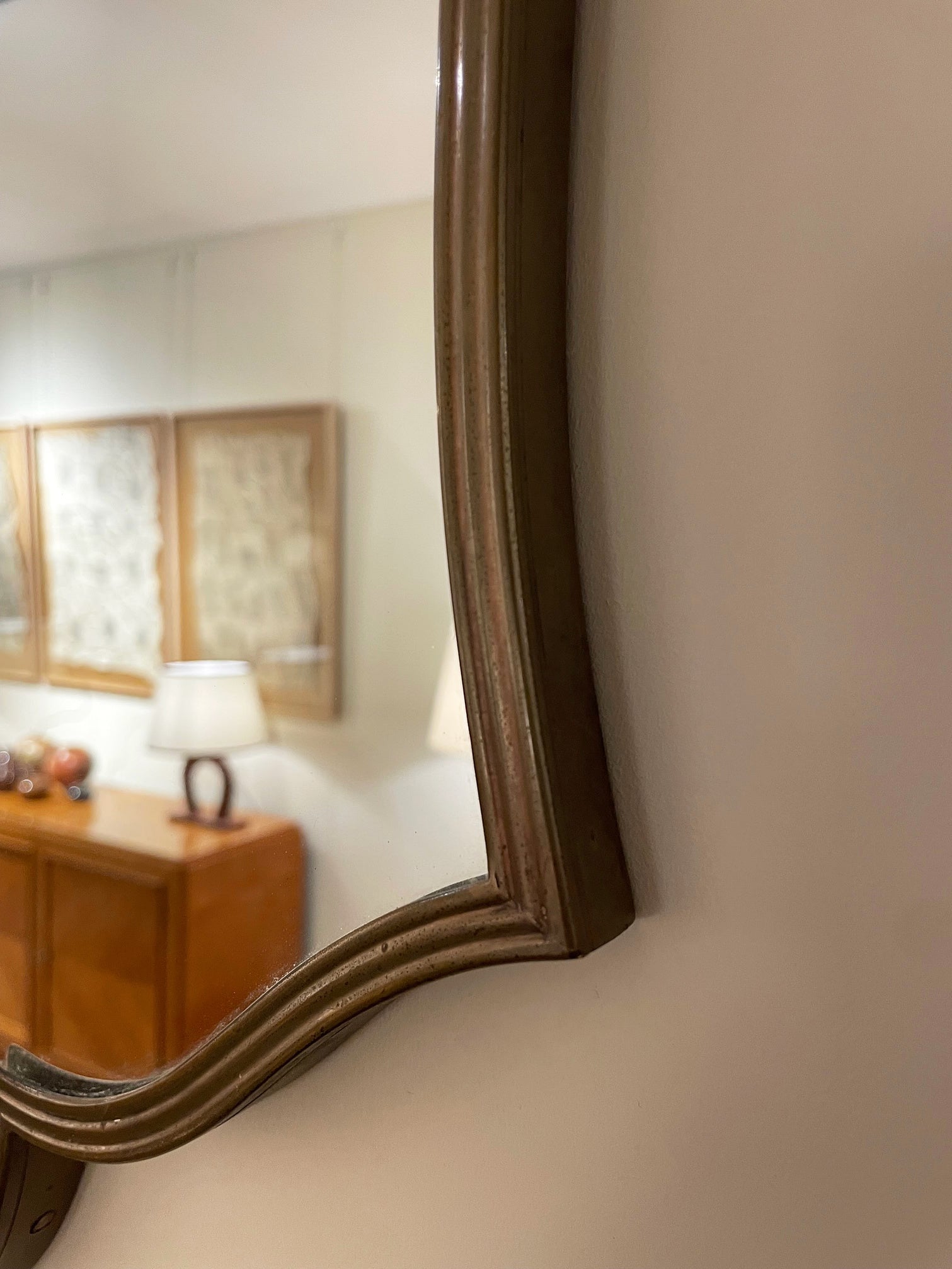 1950s Italian Brass Mirror
