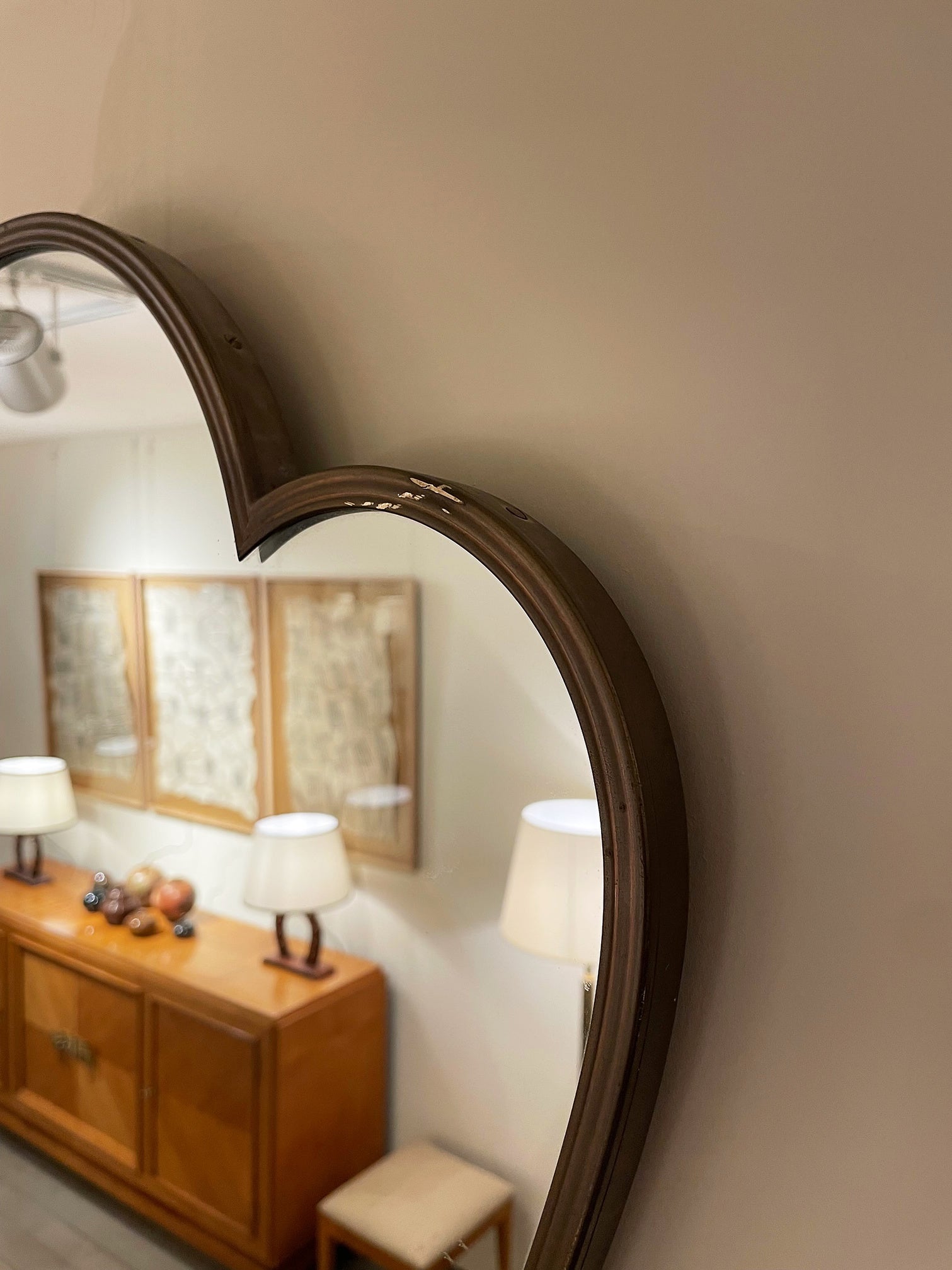 1950s Italian Brass Mirror