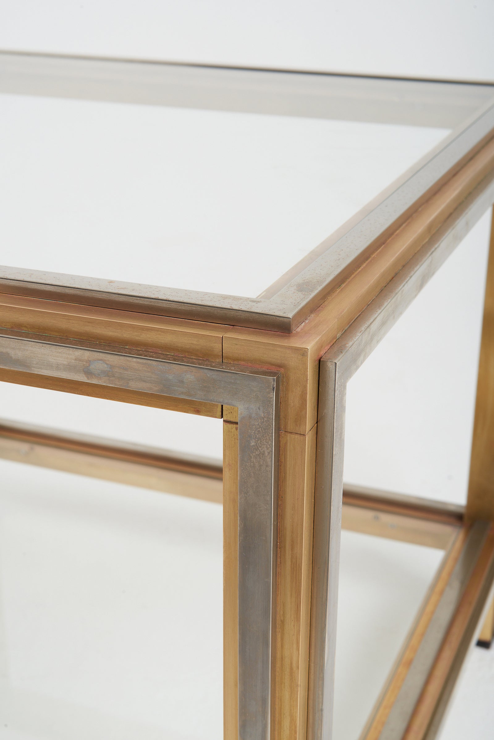 Pair of Mid-Century Brass Side Tables
