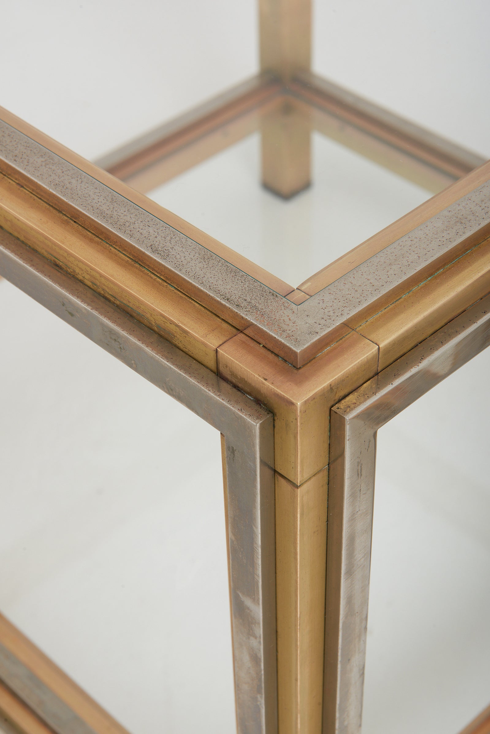 Pair of Mid-Century Brass Side Tables