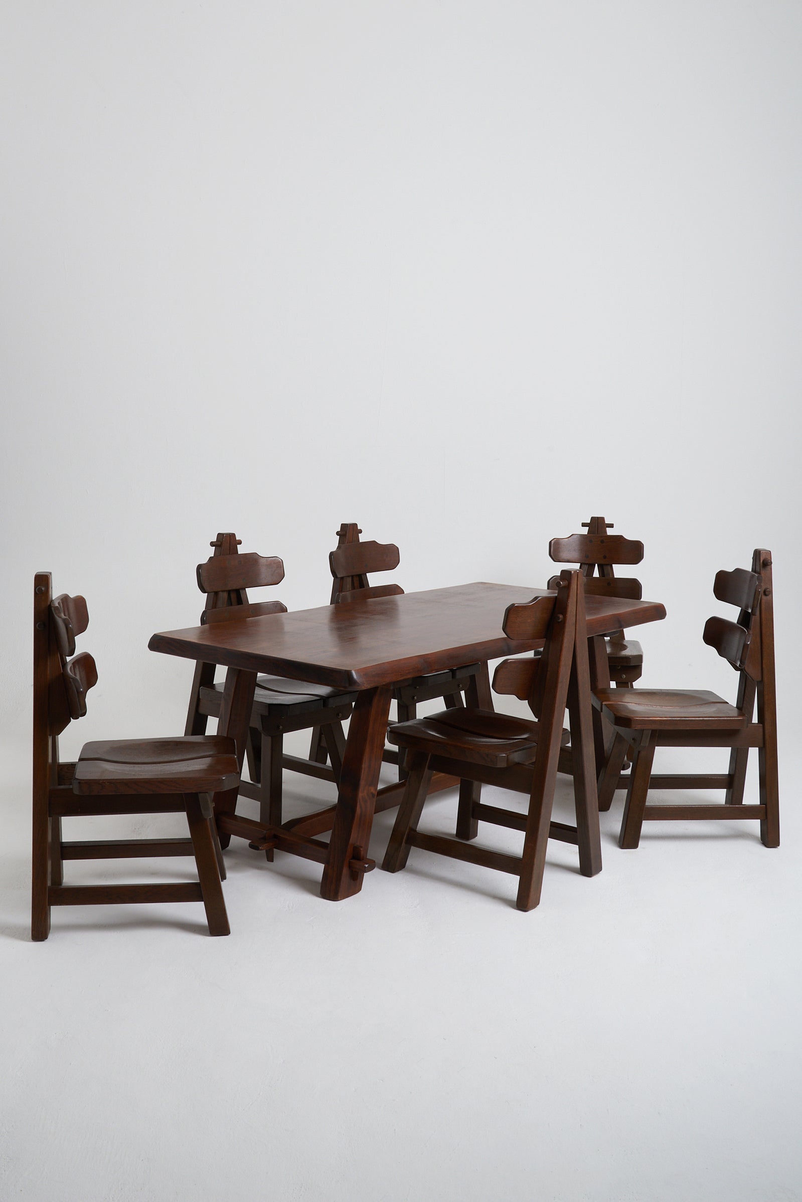 Brutalist Dining Table by Olavi Hanninen (1920-1992)