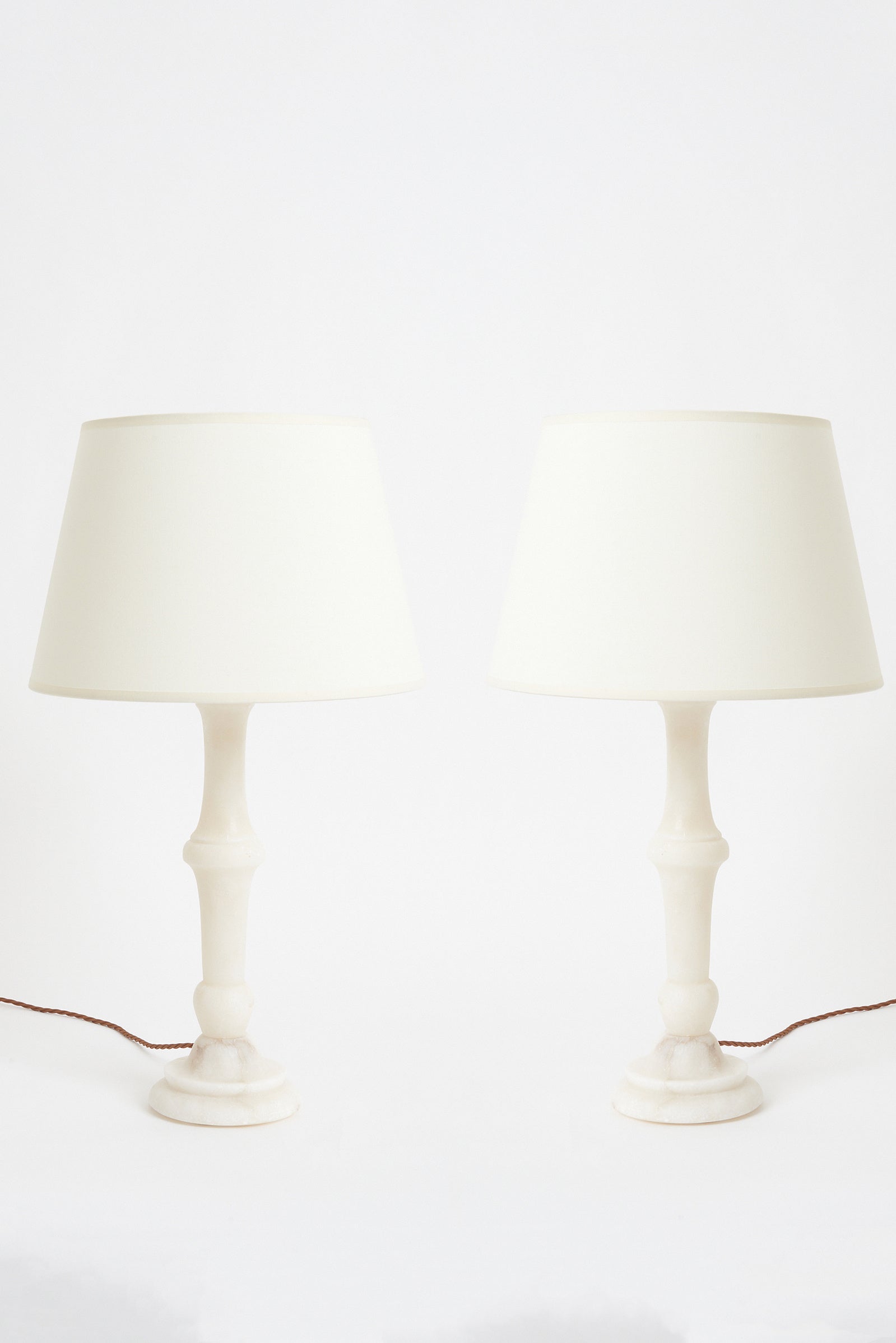 8100- Pair of Alabaster Table Lamps