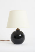 8101- Art Deco Black Glass Table Lamp by Jacques Adnet